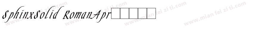 SphinxSolid RomanApr字体转换